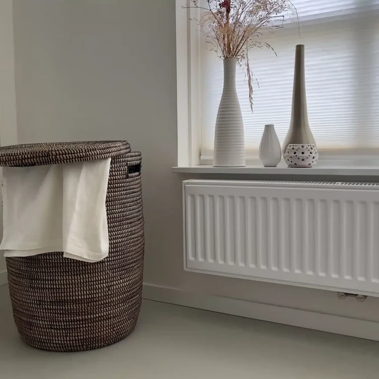 Grote Rieten Wasmand - Bruin