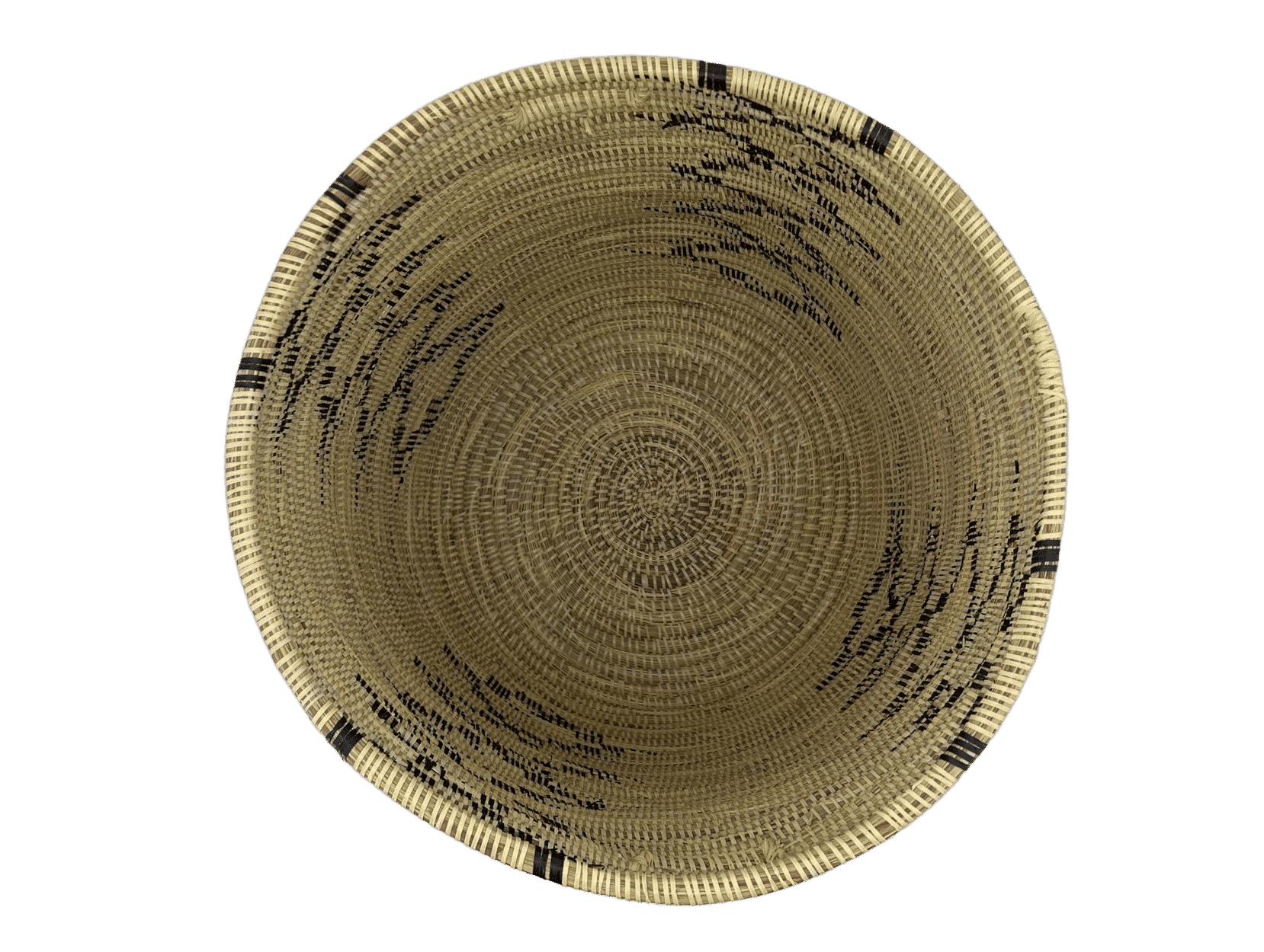 Bovenaanzicht van grote mand