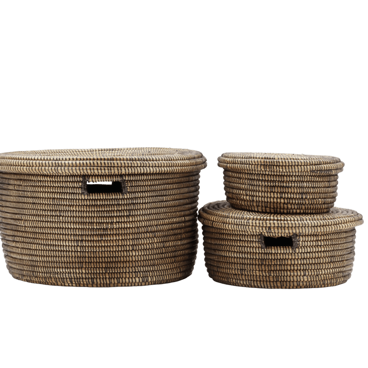 Set van 3 manden, zijaanzicht