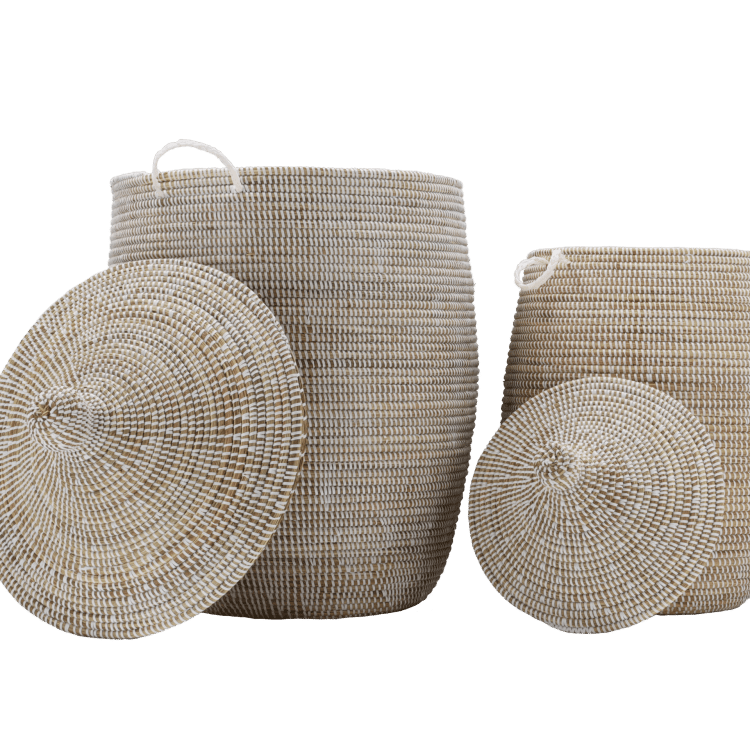 Set Manden (2) – Wit Leder (H=75cm/H=56cm)