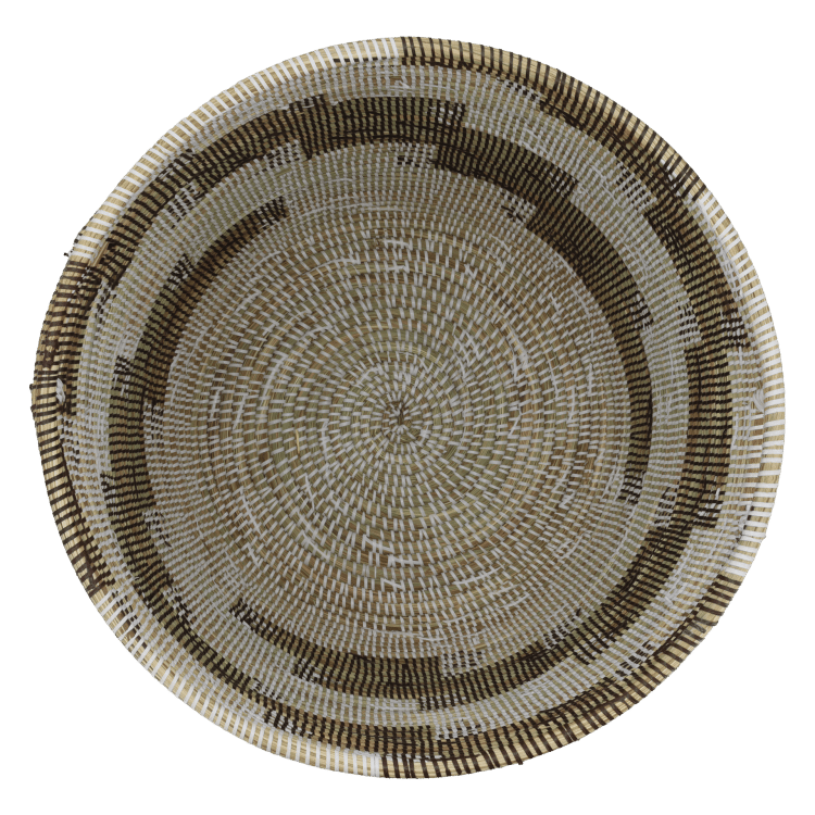 Bruine ronde mand, bovenaanzicht