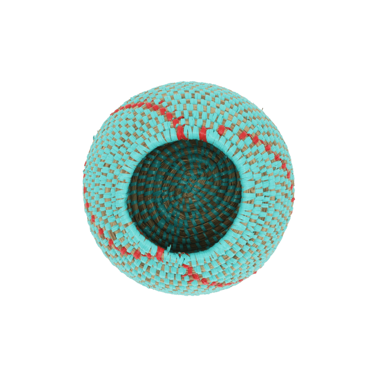 Turquoise mand van boven