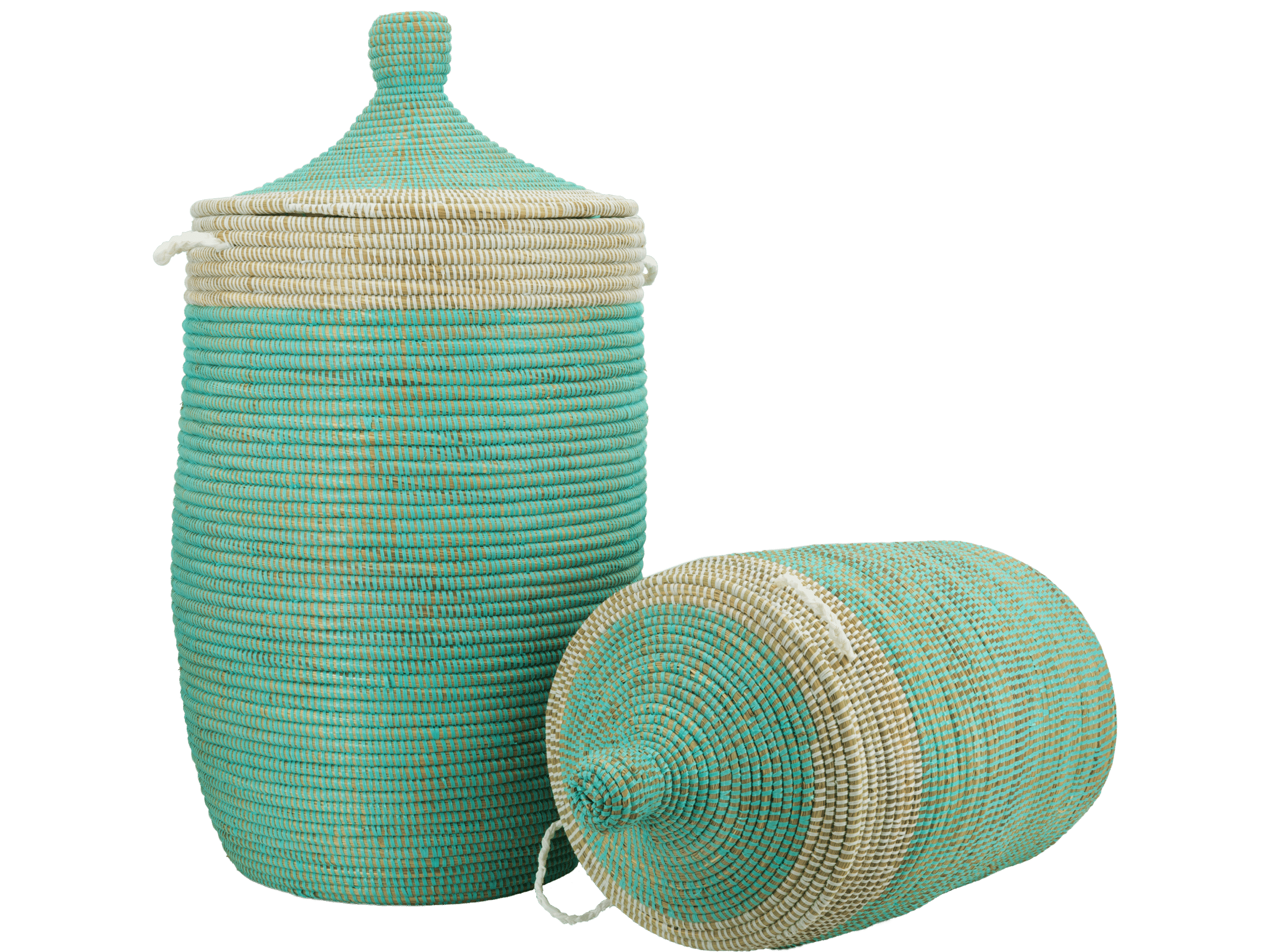 Set Tajine Manden - Turquoise en Wit - Afbeelding 4