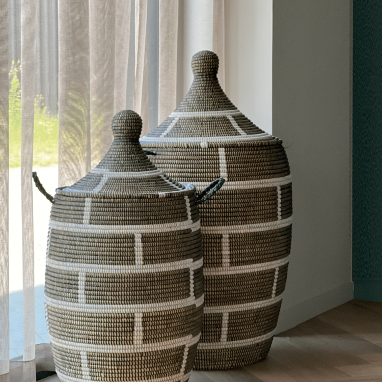 Wasmand XL - Bruin/Crème