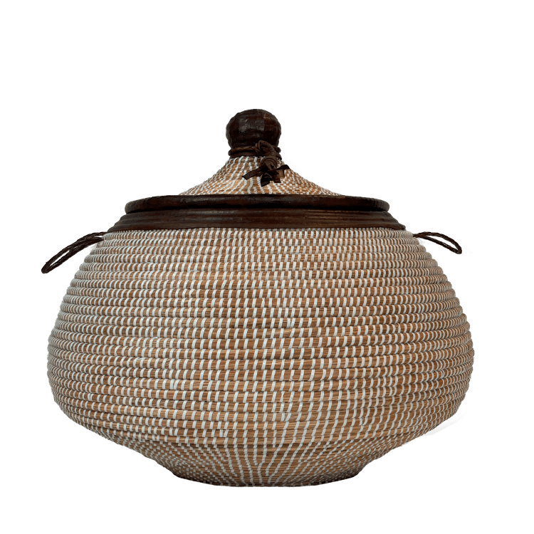 Ronde Witte Mand – Bruin/Leder