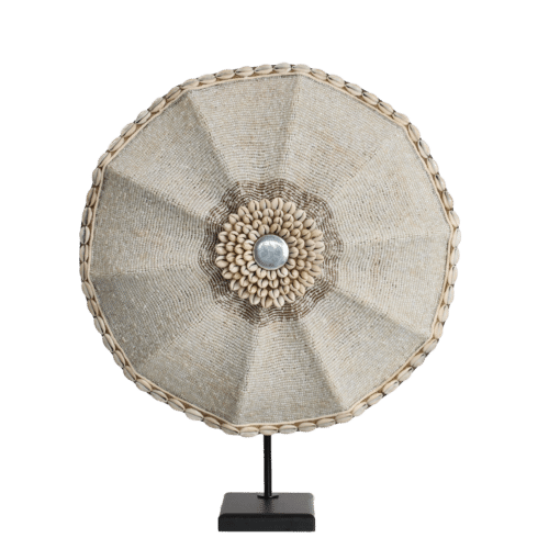 Beaded Shield - La Beige