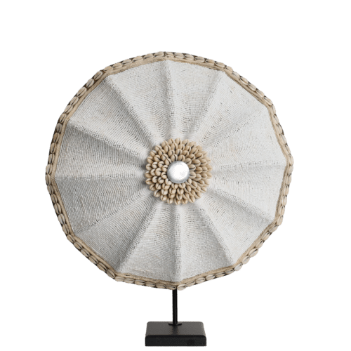 Beaded Shield - White Shell