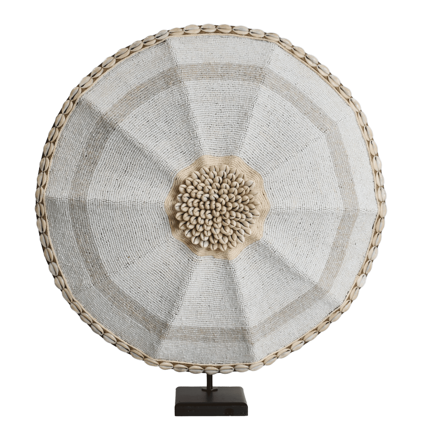 Beaded Shield – White Pearl