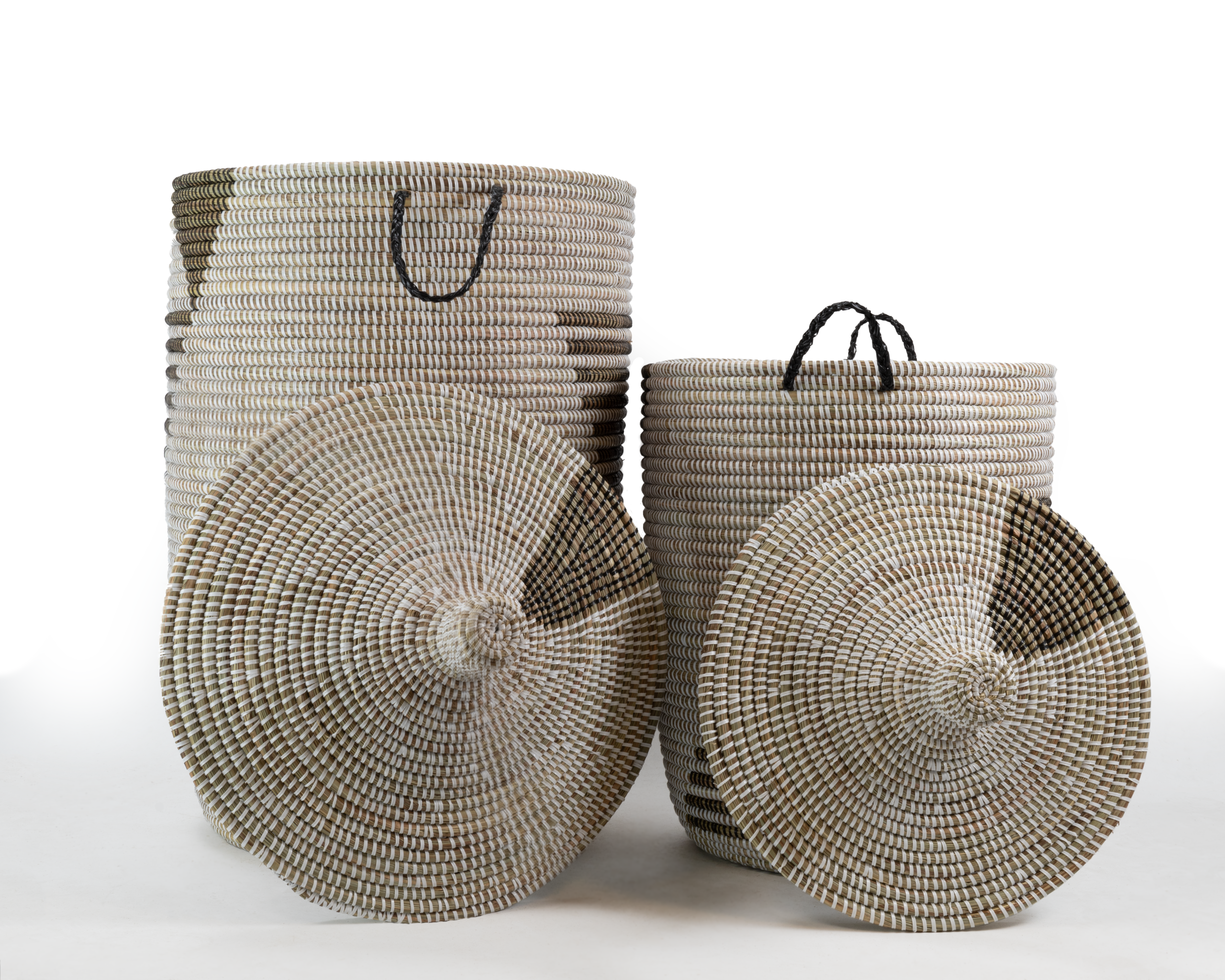 Set Tajine Manden - Wit met zwarte accenten - Afbeelding 3