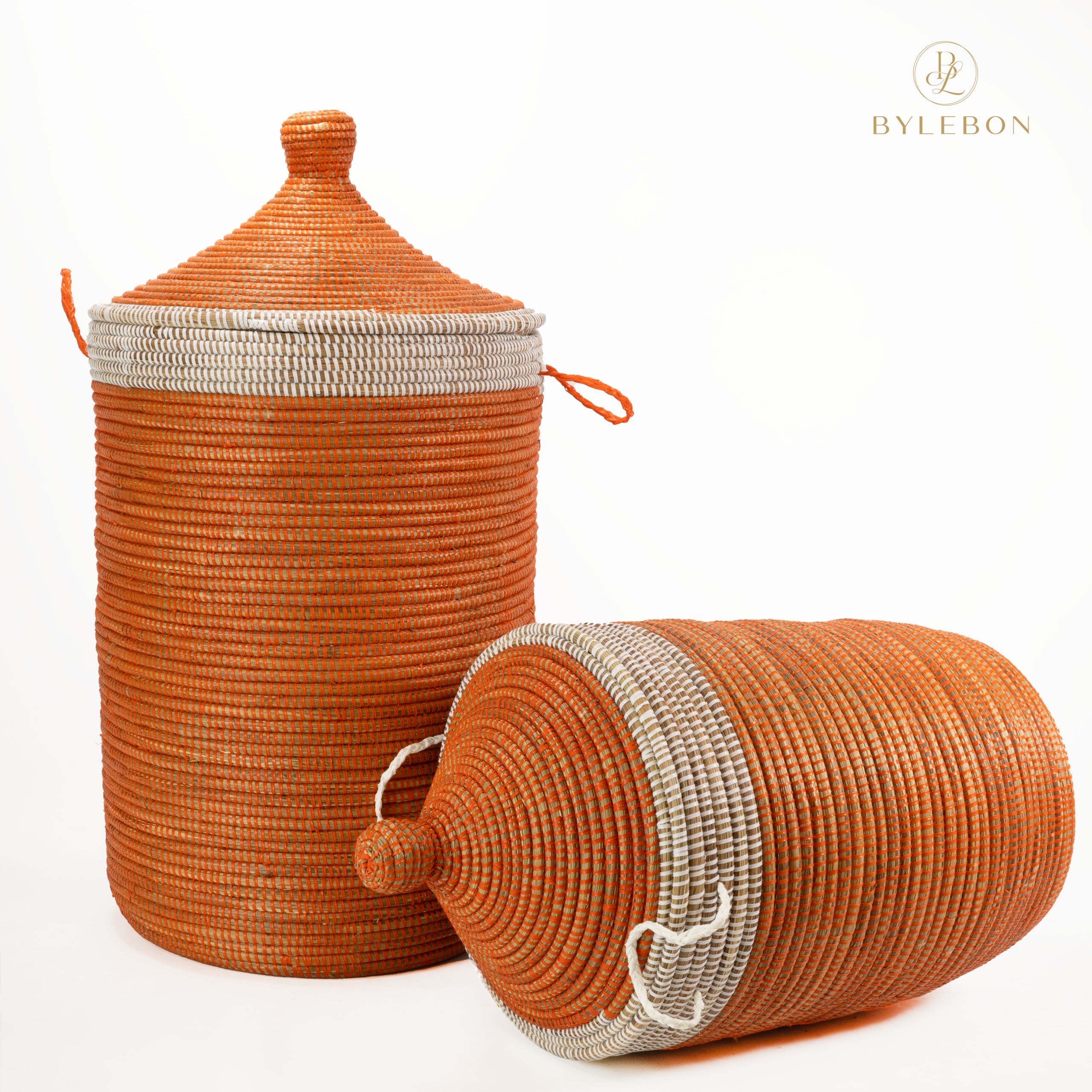 Set Tajine Manden - Oranje (witte rand) - Afbeelding 2