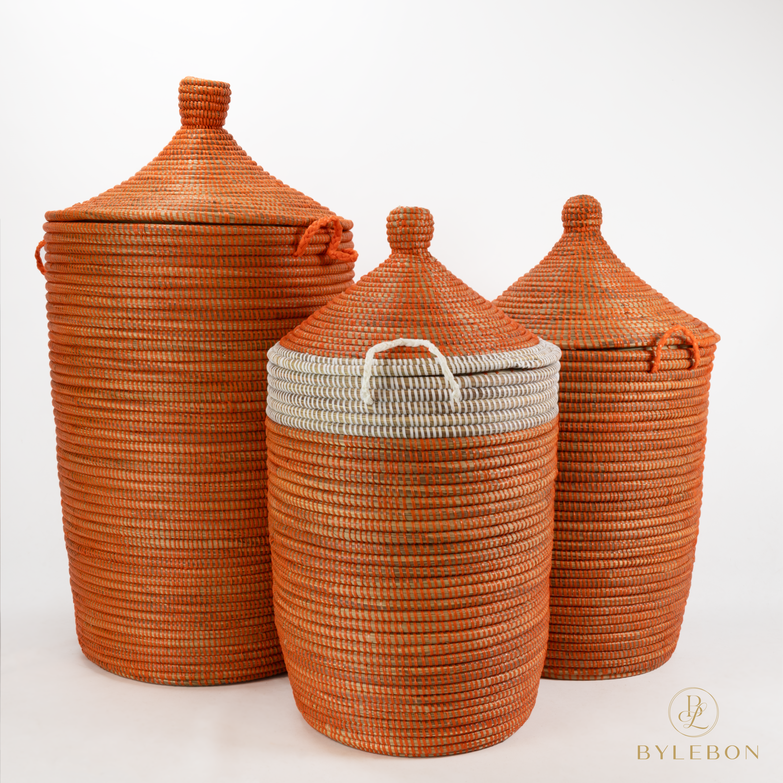 Set Tajine Manden - Oranje (witte rand) - Afbeelding 3