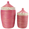 Set Tajine Manden - Roze met witte rand