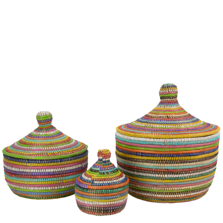 Set van 3 Tajine Mandjes - Regenboog