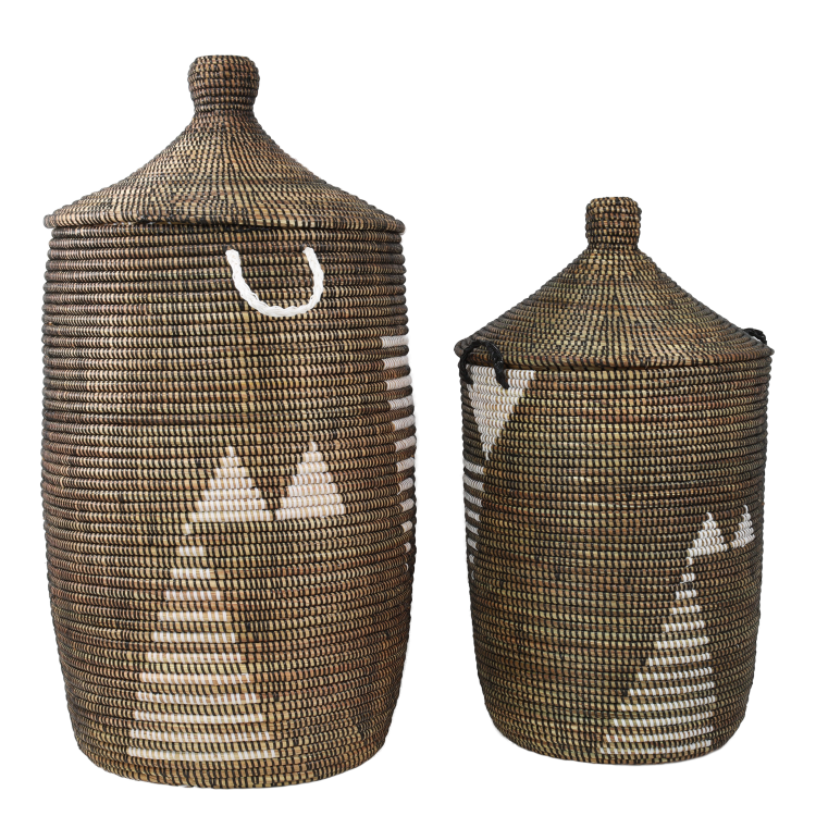 Set Tajine Manden - Zwart met witte accenten