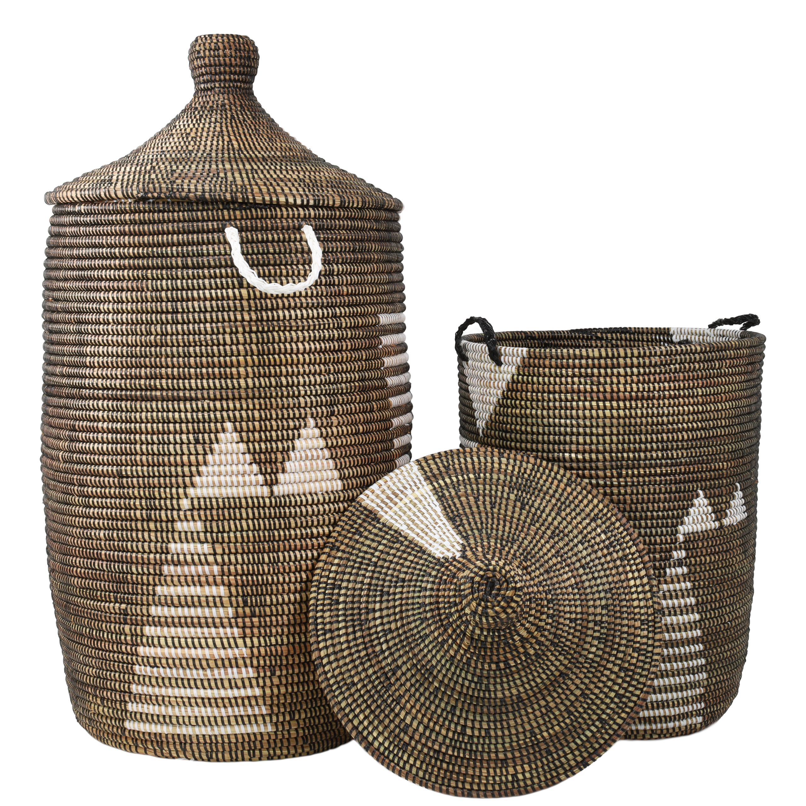 Set Tajine Manden - Zwart met witte accenten - Afbeelding 3