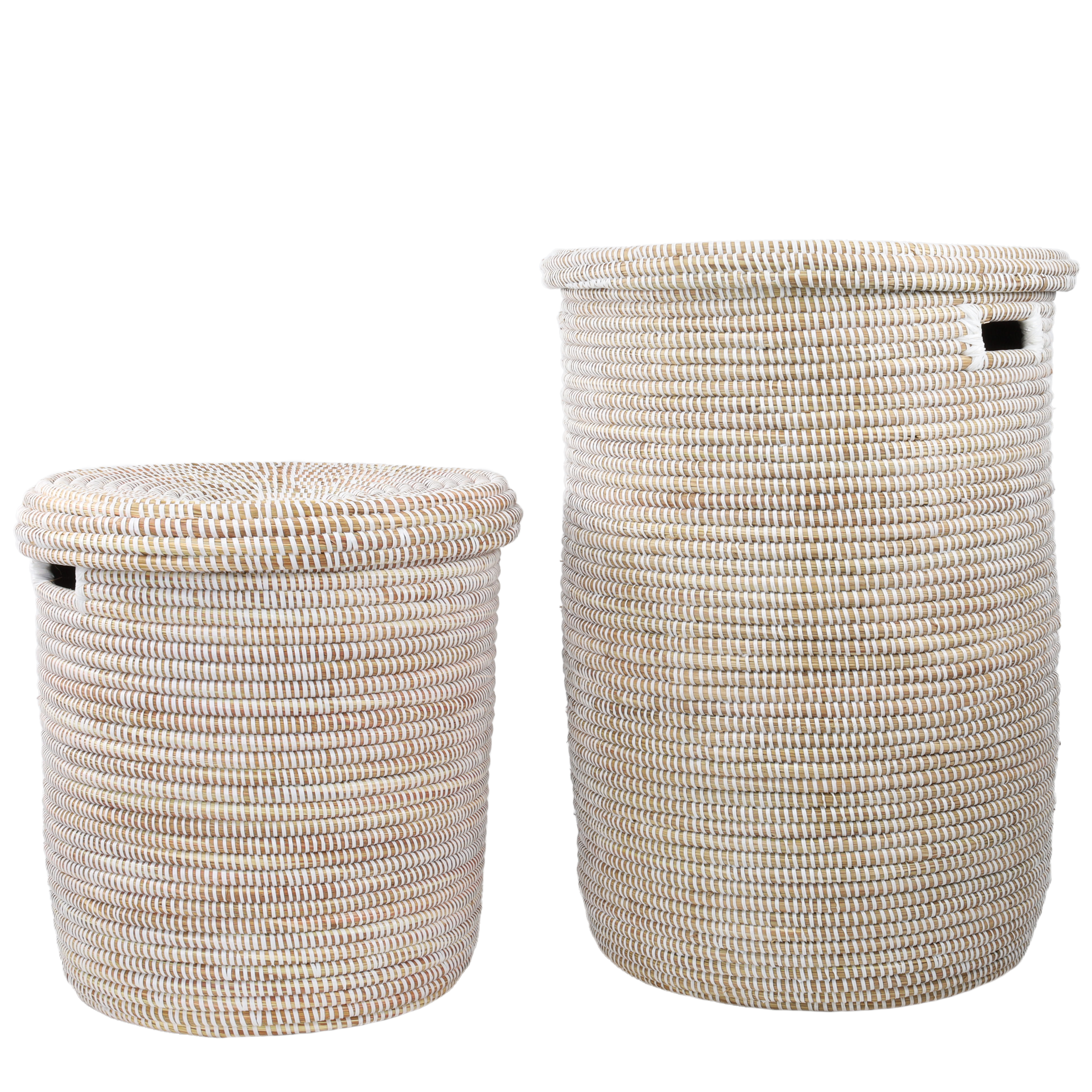 Overzichtsfoto set witte manden