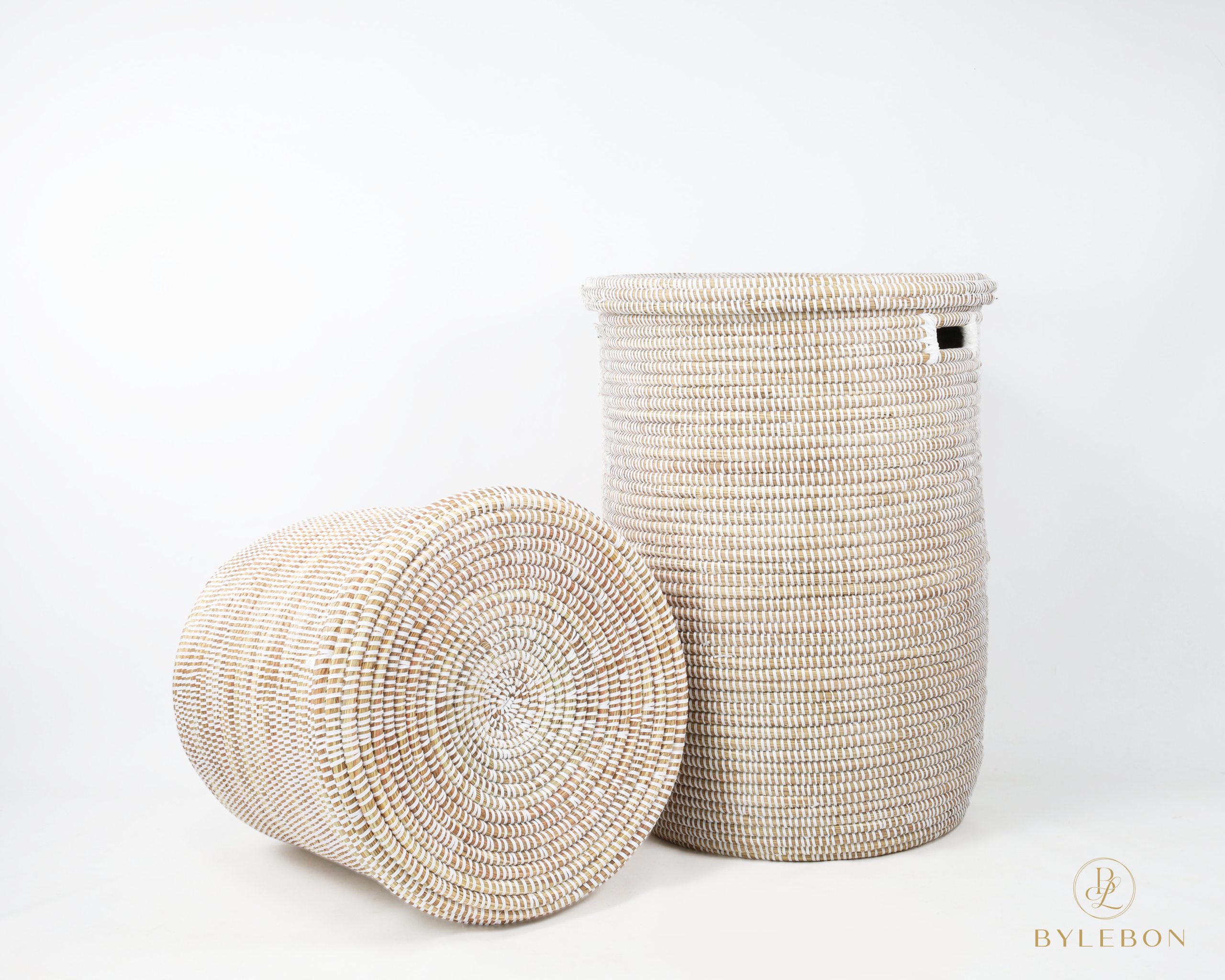 Set Witte Rieten Wasmanden