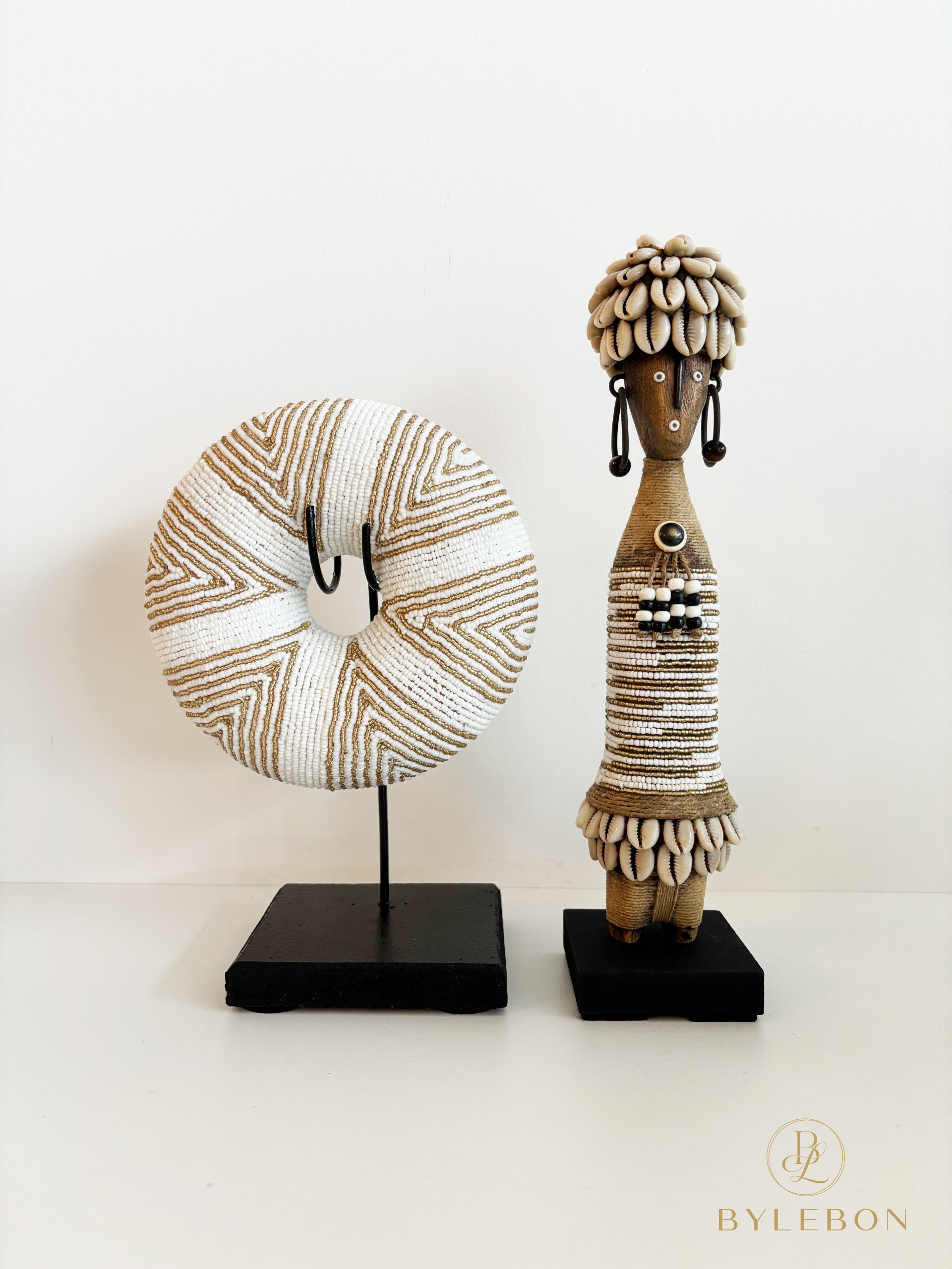 Beaded Bangle - Goud/Wit - Afbeelding 2