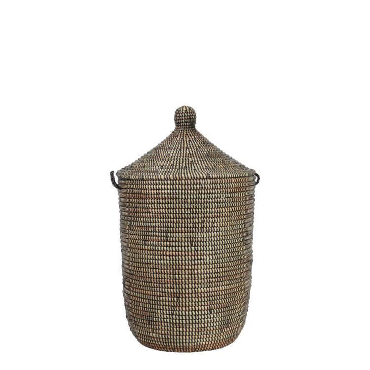 Bruine rieten 65 cm met deksel