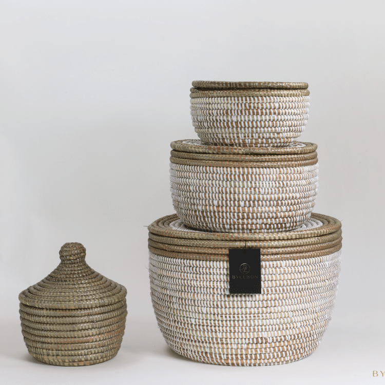 Set van 3 Opbergmanden – Wit Champagne - Afbeelding 4